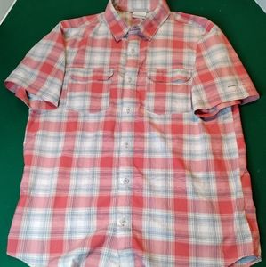 Columbia Omni Wick Plaid Button Up T Shirt Mens M. In very good condition. No ho